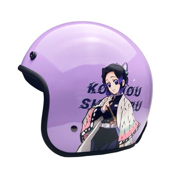 EVO 安全帽 鬼滅(三)蟲柱 紫色 CA-310M 復古帽 半拆洗 半罩
