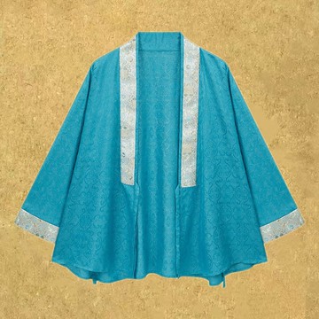 桑蠶絲提花上衣 / 新中式繫帶小衫 / 明制漢服國風上衣