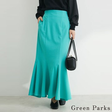 Green Parks  打褶波浪側開衩魚尾裙
