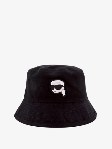Cotton bucket hat with iconic patch - KARL LAGERFELD - gender_Woman