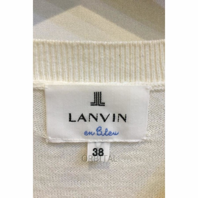 二子玉)LANVIN en Bleu ランバンオンブルー ニットコンビMIX