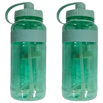 運動水壺 旋轉蓋水壺 11 x 29cm  綠色  2L  2個