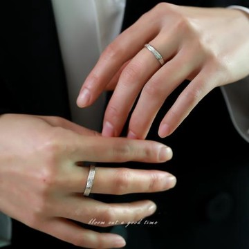 銀戒指S999足銀情侶對戒男女食指戒開口素圈輕奢結婚紀念節日禮物