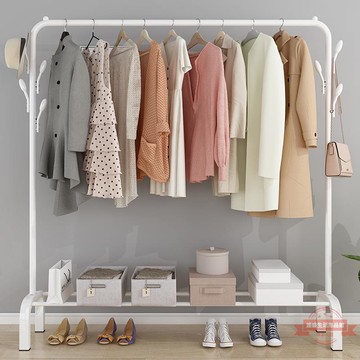 簡易衣帽架晾衣架落地室內折疊掛衣架子家用臥室衣服收納置物架柜