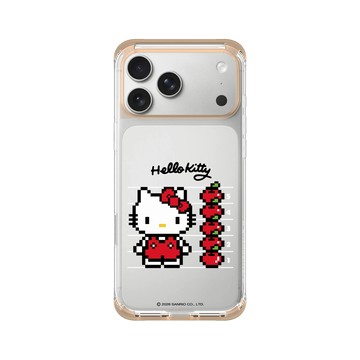iPhone 17 Pro Max ClearX 暖透橘 - 三麗鷗-Hello Kitty - Pixel Art