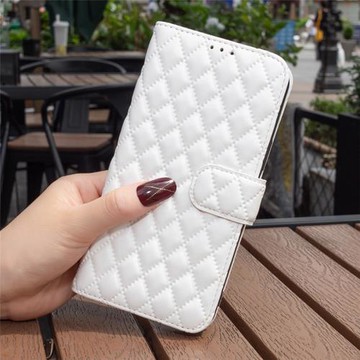 適用于OPPO翻蓋A52/A72/A92保護套A54/A74/A93/A93S仿皮5G手機殼菱形浮雕純色商務女款小香風送掛繩