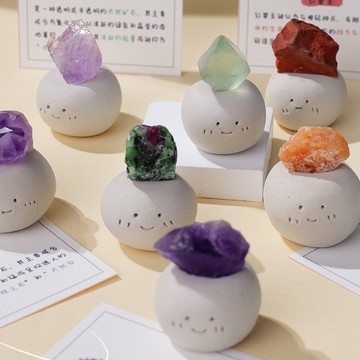 🔜 快速出貨！開運好運來 ✨【蝦米良品】天然水晶小豆丁 招財開運小禮物 辦公室小物 生日禮物 七夕情人禮物 聖誕節交換禮物 10色 幸運物