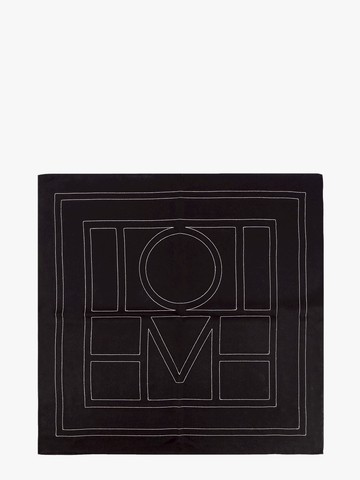 Silk foulard with monogram embroidery - TOTEME - gender_Woman