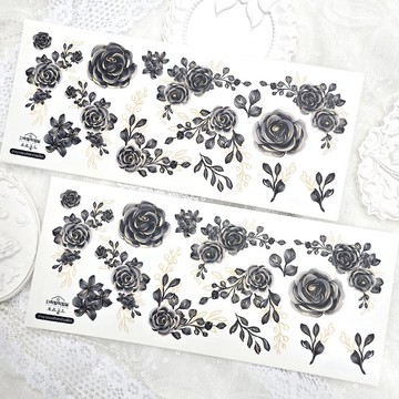 ：玫瑰金：霧面透明貼紙