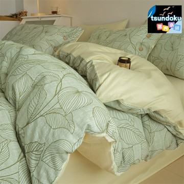 【親膚透氣】全棉四件套 純棉四件套 色織提花 貢緞床品 高支高密 裸睡級質感 四季通用 婚慶家居必備