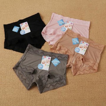 正品臺灣產女士內褲清涼透明性感底褲高腰平角褲舒適蕾絲邊包郵