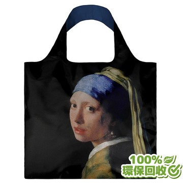LOQI 環保材質購物袋-維梅爾 珍珠耳環少女(無扣帶、無暗袋)