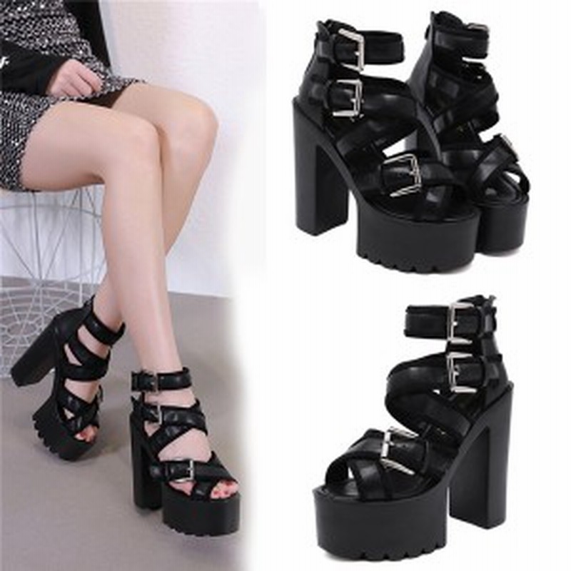 美脚キャバ サンダル ヒール 厚底 グラディエーターサンダル 14cmヒール 超厚底 ミュール サンダル 通販 Lineポイント最大1 0 Get Lineショッピング