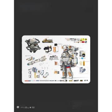 原色工場適用于macbookpro14電腦殼機身保護殼套新款M2air13宇航員時尚潮硬殼磨砂半透蘋果筆記本pro16M1殼