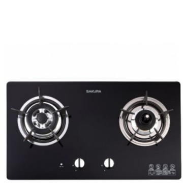 (全省安裝)櫻花雙口檯面爐黑色(與G-2820GB同款)左乾燒瓦斯爐天然氣G-2820GBN
