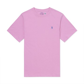 Polo Ralph Lauren RL 熱銷刺繡小馬素面短袖T恤(青年款)-粉色