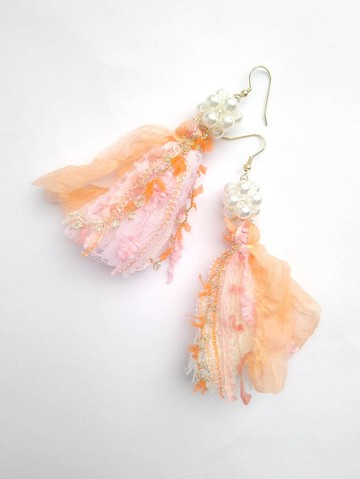 日本紗線　流蘇耳環