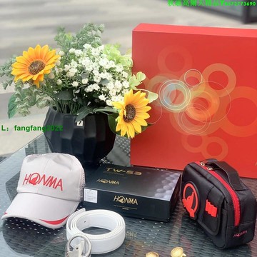 2021年新款Honma高爾夫皮帶禮盒裝紅馬五件套高爾夫三層球禮盒裝