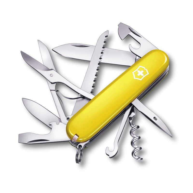 三金商事　(限定カラー)VICTORINOX ハントマン GN イエロー 防災グッズ 防災用品 避難グッズ レジャー アウトドア ナイフ キャンプ　VX-1-3713-8