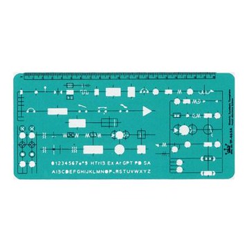 【徠福】電氣符號定規/ 片 TP-465A