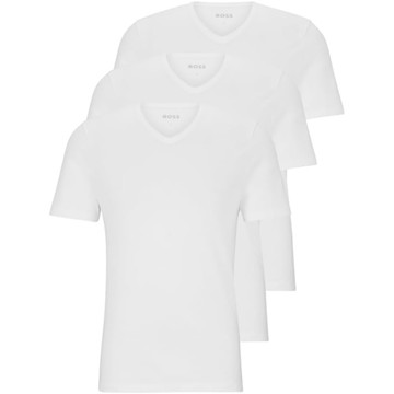 CK 男時尚白色圓領短袖內衣3件1組-M