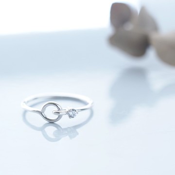 白石線戒指銀925