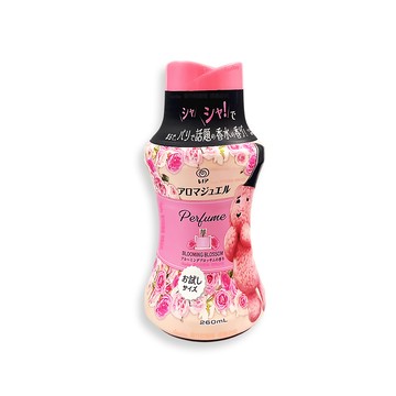 P&G 日本Lenor芳香寶石系列洗衣香香豆-玫瑰白麝香260ml/粉紅瓶(長效留香約12週超吸水力顆粒衣物香氛豆)