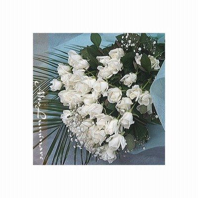 白いバラ30本のブーケ 通販 Lineポイント最大get Lineショッピング