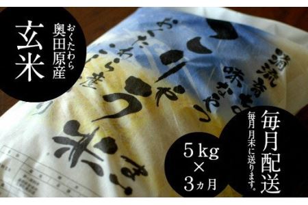 安来のお米こりゃう米（まい）玄米 5kg×3回（毎月）［令和5年産 新米］