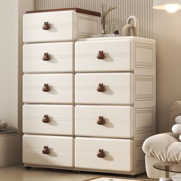 加厚抽屜式收納柜子多層夾縫簡易儲物箱家用客廳臥室床頭兒童衣柜