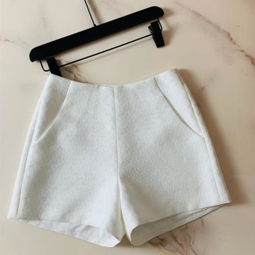 百搭夏季白色提花短褲女 2025新款顯瘦高腰氣質闊腿a字短褲外穿