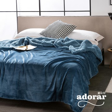 Adorar 抗靜電加厚雙層法蘭絨x羊羔絨毯被(150x200cm)-(多款任選)