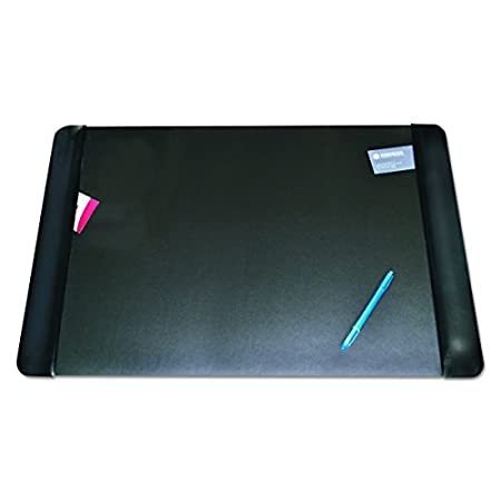 Executive Desk Pad with Leather-Like Side Panels, 36 x 20, Black (並行輸入品)