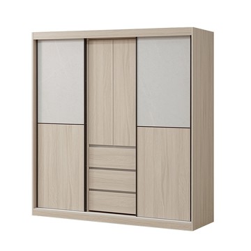 直人木業-DORIS現代風雙色滑門衣櫃182公分