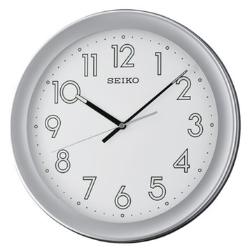 seiko SK037 精工鐘 (QXA670S) 典雅風格銀色外框夜光標準鐘/36.8*4.3cm｜樂天全館特惠中★指定刷卡回饋10%