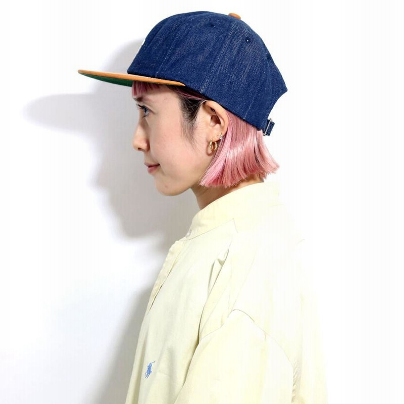 キャップ メンズ 牛革 デニム ファクトリーメイド 帽子 レザー