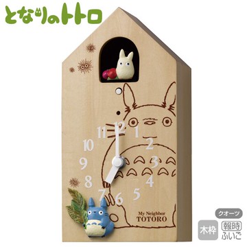 真愛日本 房屋小白咕咕鐘 藍龍貓 龍貓totoro 宮崎駿 吉卜力 豆豆龍 時鐘 掛鐘 壁鐘 擺飾 收藏 4903456193301