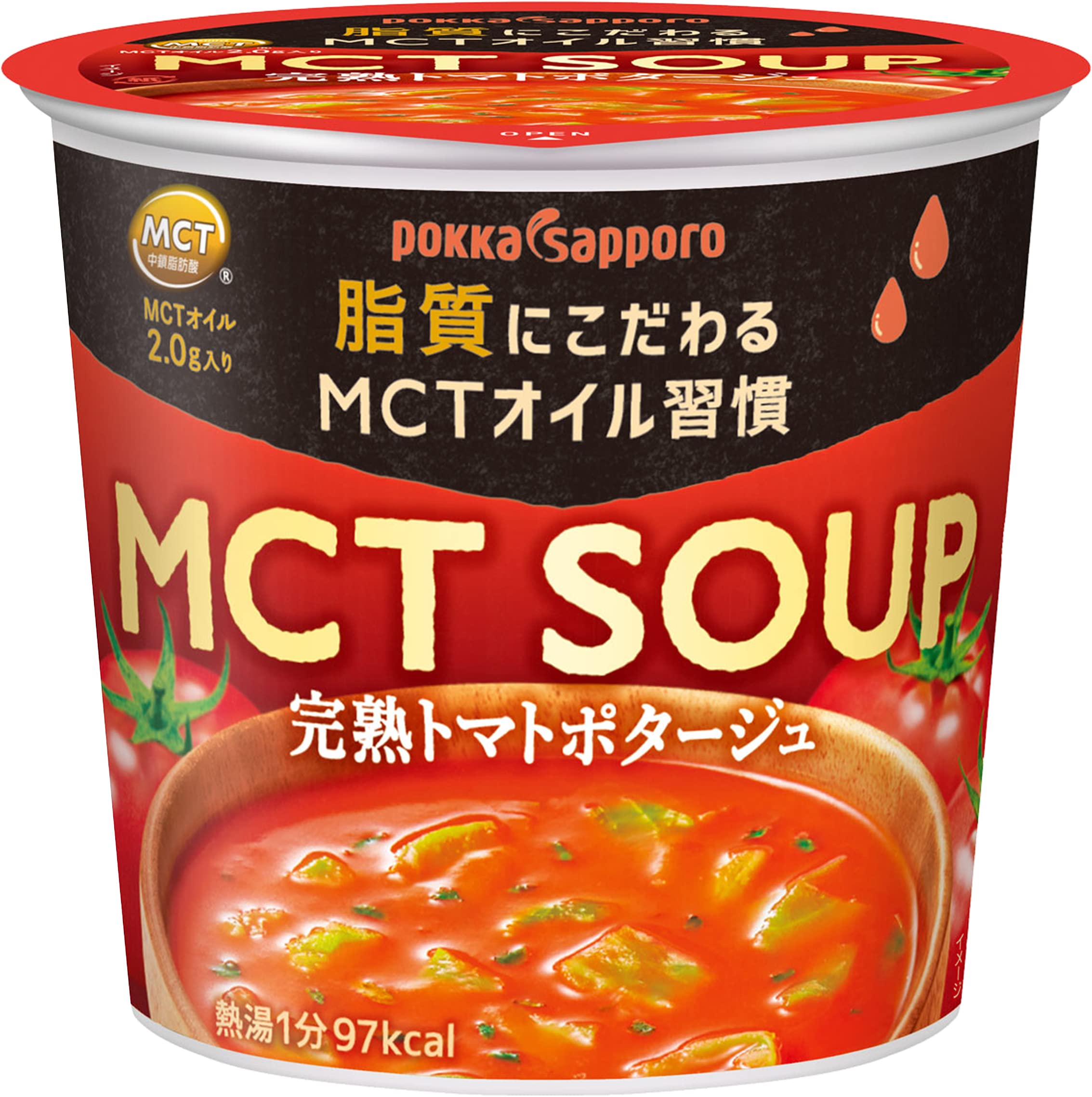 ポッカサッポロ MCT SOUP完熟トマトポタージュカップ 6個