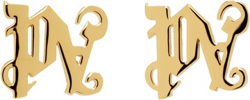 Palm Angels 金色 PA Monogram 耳钉