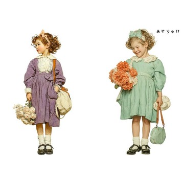 【4 月新品 1】08-121-0163 人物貼紙 春日復古