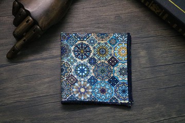 花色复古巴洛克口袋巾/商务精英百搭手帕丝巾