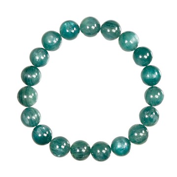 【正佳珠寶】藍綠晶 頂級貓眼藍綠晶 10.4-10.8mm 藍綠晶手珠