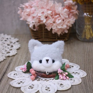 毛毛吊飾－貓。鑰匙圈