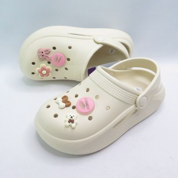 LOTTO LT4AKS8081 雲朵洞洞鞋 中童鞋 涼鞋 拖鞋 奶茶【iSport愛運動】