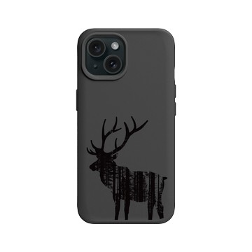 iPhone 15 SolidX 黑 - Animal Silhouette / 動物剪影 - 麋鹿2