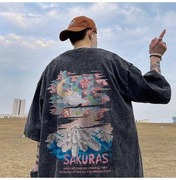 多款印花可選 水洗純棉印花短袖T恤 男生短T 多款圖案 圓領上衣 休閒百搭 夏季學生穿搭 男女情侶上衣