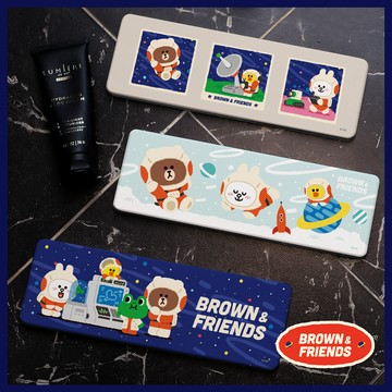 line friends 熊大兔兔太空梭珪藻土吸水洗漱墊 吸水墊24x8x0.5cm5icoco