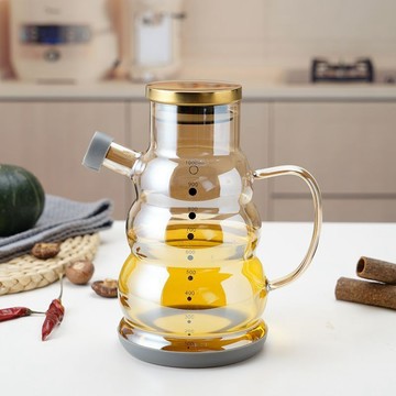 🔥好貨優選🔥避光玻璃油壺廚房家用大容量油瓶醬油醋調料瓶香檳色油罐2025新款