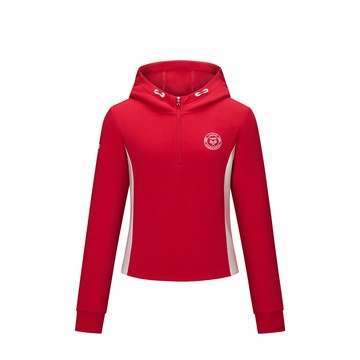連帽上衣 Knite Hoodie Tee 休閒 女上衣 紅色 1913278-666