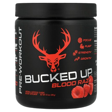 Bucked Up, 鍛鍊前營養粉，紅樹莓味，11.1 盎司（315 克）